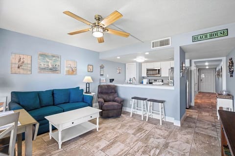 Living Room Connected to Kitchen Through Bar Counter