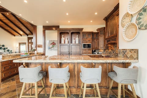 Kitchen bar seating for four