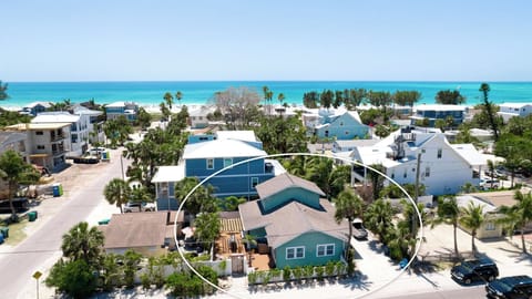 Just steps to the white sandy beach.