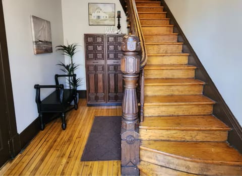 Beautiful grand staircase, showing all the charm of this old house