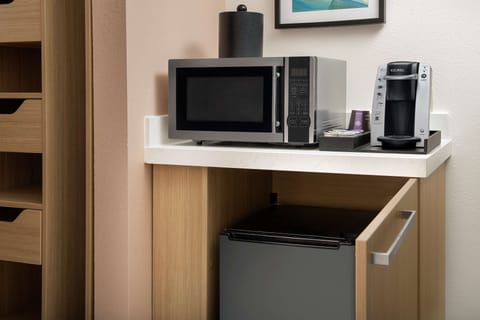 Hypo-allergenic bedding, desk, laptop workspace, iron/ironing board