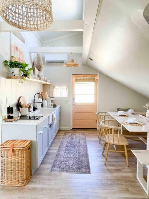 Full Kitchen and custom dining table 