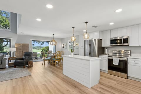 Kitchen and dining area open floor plan