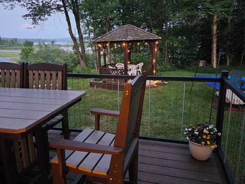 Dining on the deck