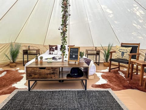 Interior of Wrangler Glamping Tent