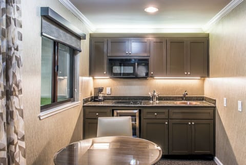 Prep easy meals in the modern kitchenette with generous counter space.