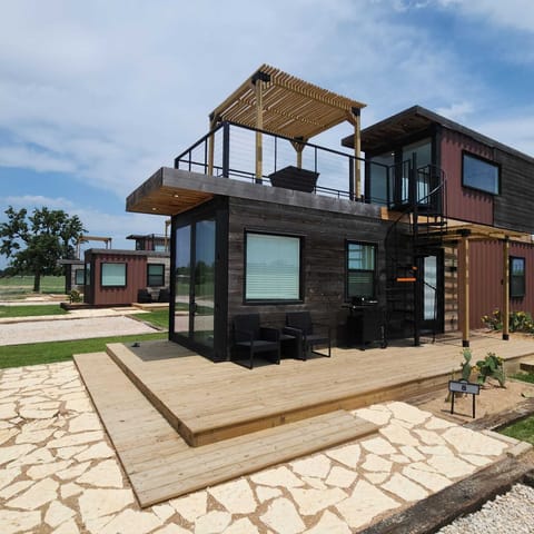 Experience modern design with outdoor decks and stunning views in Fredericksburg!