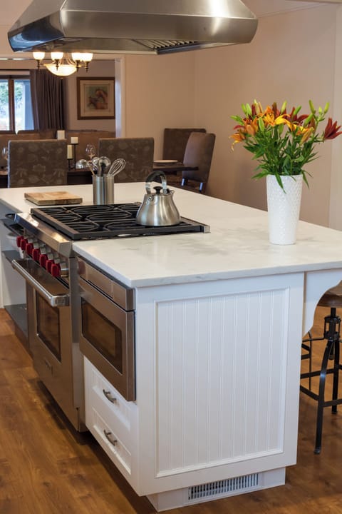 Kitchen with gas stove and high end appliances