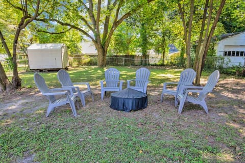 Backyard seating area 