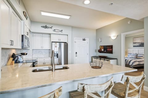 Front door view into kitchen