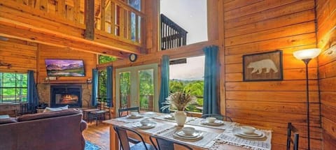 Dining area with seating for eight