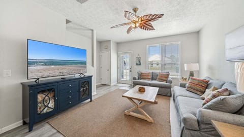 Cozy living room is perfect for unwinding at the end of the day.