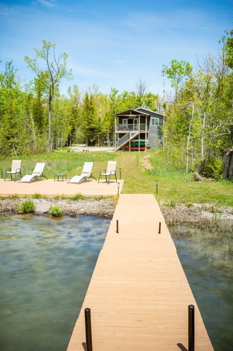 70ft dock with ample space to store your boat or push off the kayaks!