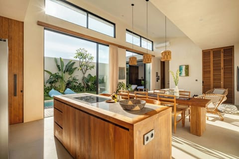 Luxury Villa, Patio, Pool View | Private kitchen | Fridge, stovetop, coffee/tea maker, electric kettle
