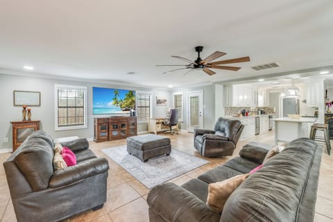 Relax, work, or connect in the cozy open living space with fast Wi-Fi and plenty of seating.