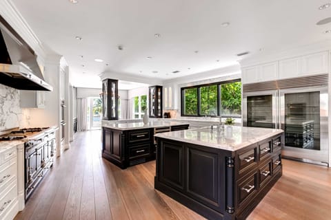 Another angle of our magnificent kitchen with dual islands!