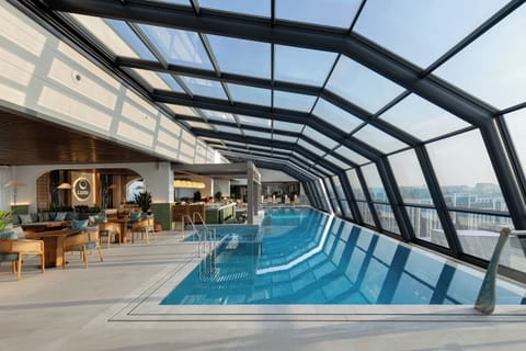 Indoor pool, seasonal outdoor pool