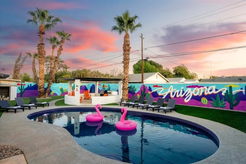 Backyard – Pool View at Sunset