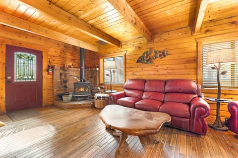 Gather by the real wood stove where warmth and stories are shared together.