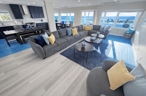 Expansive beach level Great room with ocean views