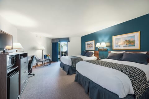 Standard Room, 2 Queen Beds | Desk, laptop workspace, blackout drapes, free WiFi