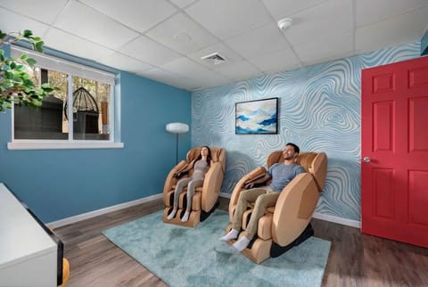 Soak in serenity. Let this relaxation room melt your stress away as you unwind in these massage chairs. Whether it's sunrise or sunset, this is the perfect place to sit back and relax.