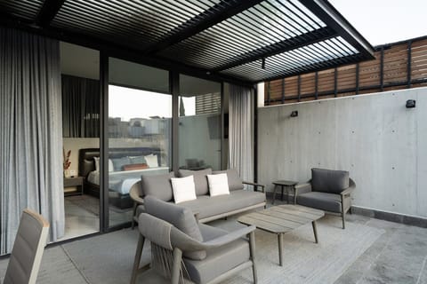 Deluxe Apartment, 1 Bedroom, Terrace, City View | Terrace/patio