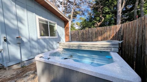 hot tub on south end of Salt Water bungalow