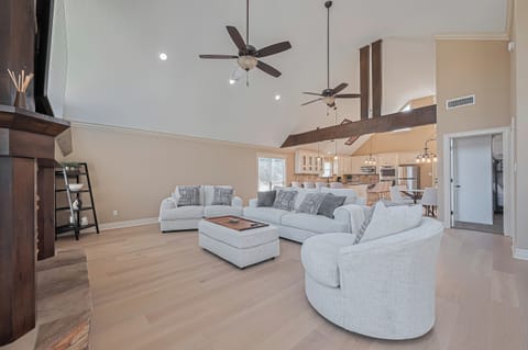 Pull out queen bed in the cozy living room.