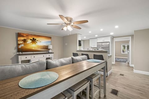 Open layout makes it easy to move from lounging to dining, creating a seamless flow for gatherings.