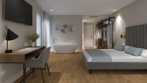 Minibar, in-room safe, desk, laptop workspace