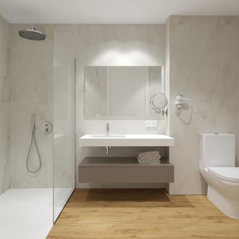 Free toiletries, hair dryer, slippers, towels