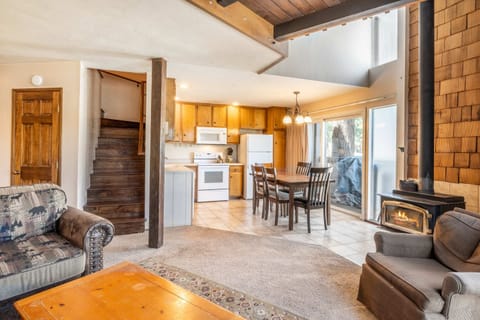 Curl up in the cozy living room & stream your favorites on the smart TV