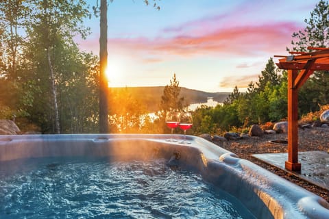 A 6-person Sauna w/ Lake Views. Perfect after a day of hiking, biking, or skiing
