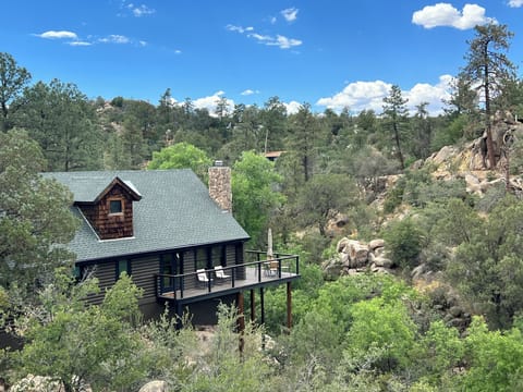 Cabin in the pines sitting 20 feet above seasonal creek, wildlife and privacy