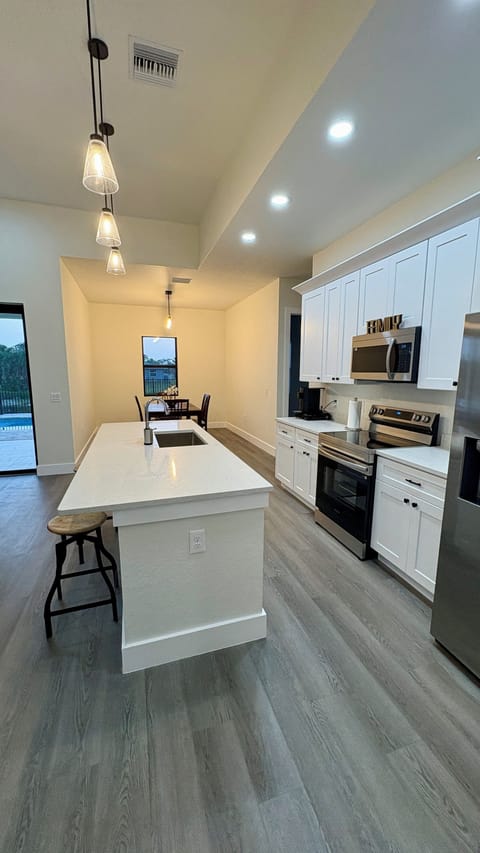 Open concept, brand new appliances with all you need for cooking favorite meals