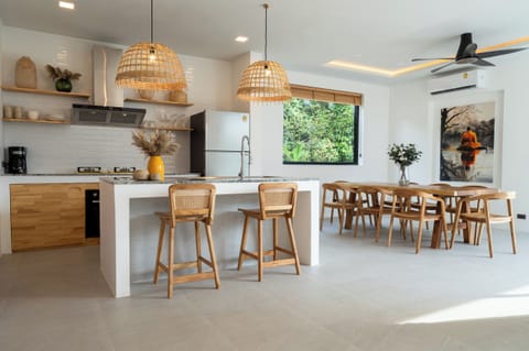 Luxury Villa, Ocean View | Private kitchen | Fridge, microwave, oven, stovetop