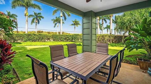 Pili Mai Resort at Poipu #1J - Covered Dining Lanai View - Parrish Kauai