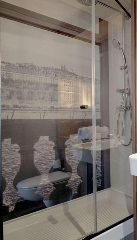 Eco-friendly toiletries, hair dryer, towels, soap