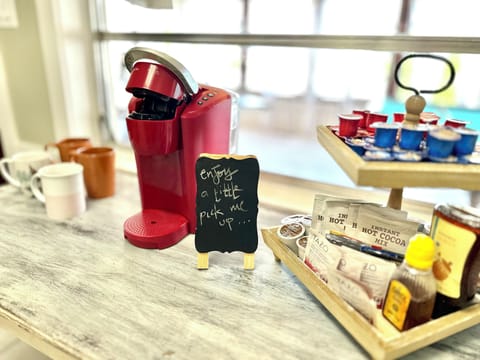 Coffee, tea & hot chocolate station for guests!