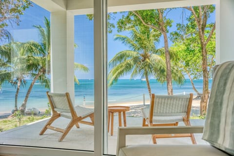 Front porch just steps from the sand
