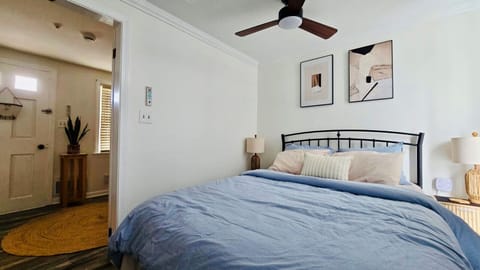 Double bed, USB Charging nightstands, private en suite bathroom, and direct access to the deck!