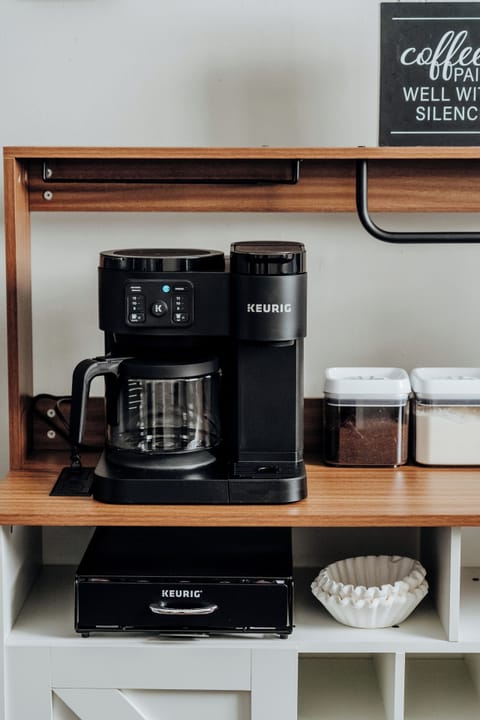 Keurig coffee maker ready for your morning brew