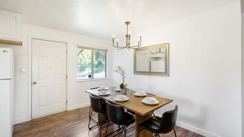 Bright dining space for family meals
