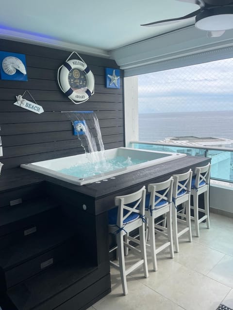 Indoor spa tub