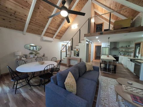 View of loft & kitchen