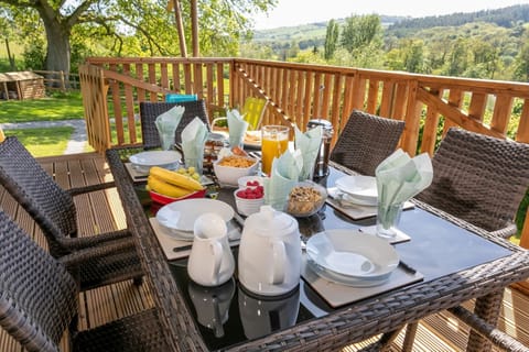 Private veranda suitable for six people