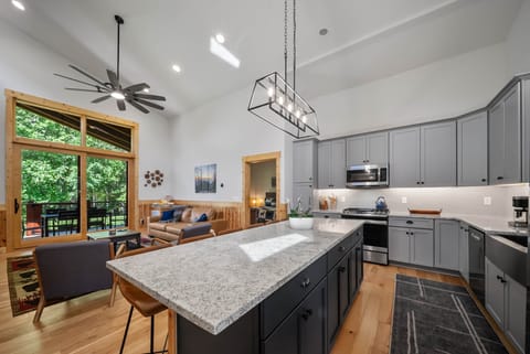 Granite Counters in the Spacious Kitchen