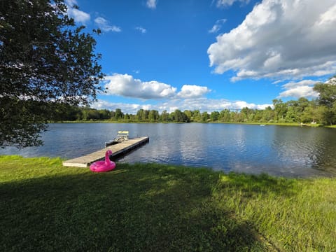 Dock with paddle boat