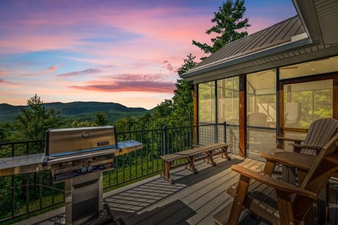 Fire up the grill and enjoy dinner with a view—this peaceful deck offers front-row seats to unforgettable mountain sunsets and fresh Smoky Mountain air.